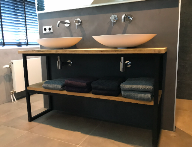 Stalen badmeubel staal op maat in je interieur door Staal Style