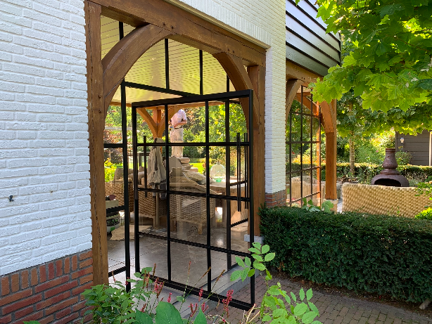 Stalen terraswand tuindeur op maat gemaakt door Staal Style